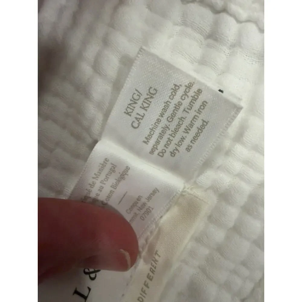 Boll & Branch Dream Bed Blanket Organic Cotton white king/cal king NEW $369